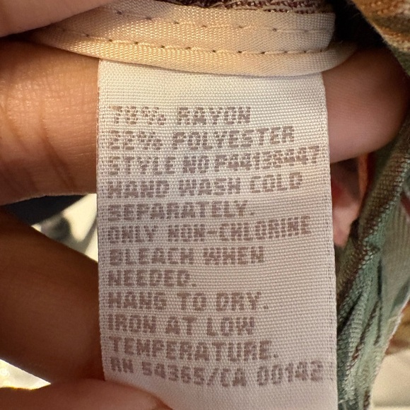 TANJAY shirt green button front woman’s size 14 - Picture 4 of 10